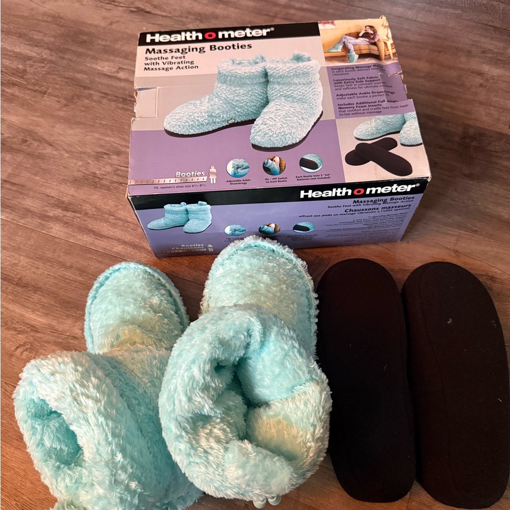 Aqua Blue Massaging Booties